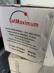 SatMaximum 500-foot RG59 Siamese Coaxial Cable – White #750060
