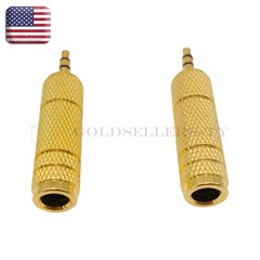 2PCS 6.35mm 1/4″Female to 3.5mm 1/8″ Male Jack Stereo Headphone Audio Adapter