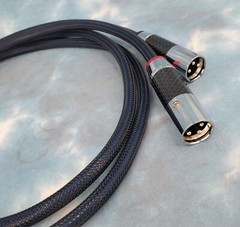 Maze Audio Reference Silver XLR 1 Meter Interconnects Pair Rhodium Carbon Plug