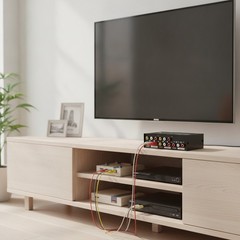 Elegant 4 in 1 RCA Audio Video Selector with 2.6FT AV Patch Cable – Plug & Play