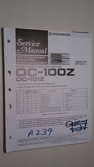 Pioneer dc-100z 101z service manual original repair book stereo tape deck player