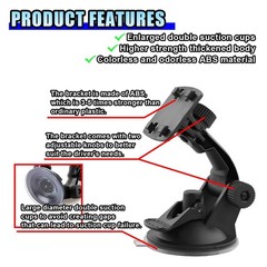 Windshield Mount Suction Cup Bracket for Backup Camera Monitor 4.3–5 Inch
