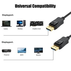 50FT 15.2m 4K DisplayPort To DP Cable Cord 4K@30Hz 2K 1080P@60Hz Monitor PC