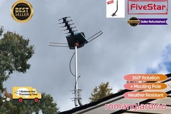 Limited Offer Outdoor TV Antenna Pole Motorized HDTV 4K 360° HDTV Antenna + Pole