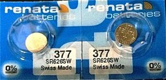 377 RENATA SR626SW SR626W WATCH BATTERIES New packaging Authorized Seller