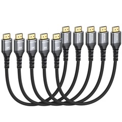 8K HDMI Cable 1FT 4-Pack, High Speed 48Gbps HDMI 2.1 Cord for Neat, HDR10+, S…
