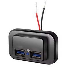 12-24V 4.8A Dual USB PD QC3.0 Car Boat RV Charger Socket LED Power Outlet