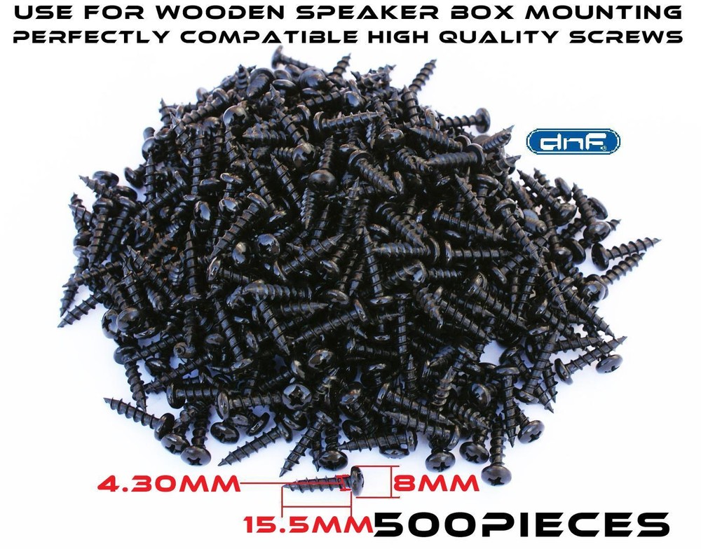 (500) PHILLIPS PAN HEAD COARSE SCREWS THREAD SUPER SHARP BLACK PHOSPHATE #8X3/4″