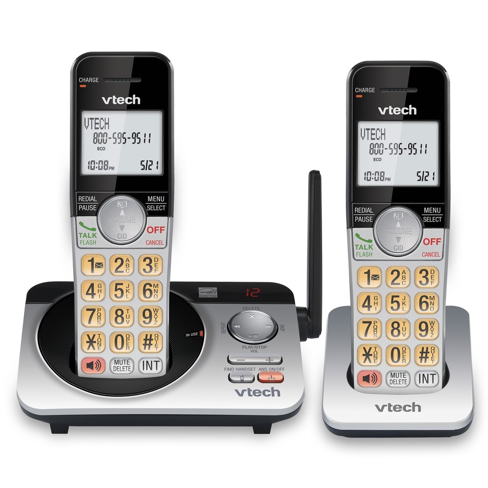 VTech CS5229-2 2 Handset Extended Range DECT 6.0 Expandable Cordless Phone –
