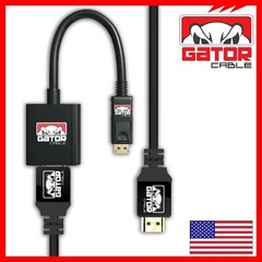 Display Port to HDMI Adapter Cable Audio Video PC Monitor 4K 1080P 60Hz 18Gbps
