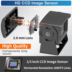 Waterproof 4Pin Rear View Backup Camera For Bus Truck Van RV CCD IR Night Vision
