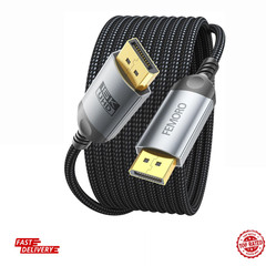 Display Port Cable 10 ft, DisplayPort 2.1 16K@60Hz 8K@120Hz 4K@240Hz 2K@360Hz…