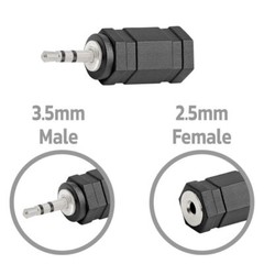 2 Pack 3.5mm Male Plug to 2.5mm Female Jack Stereo Audio Adapter for Headphone