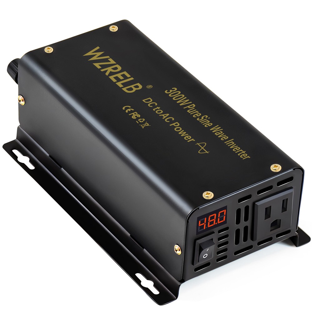 300W Pure Sine Wave Inverter 48V to 110V 120V Power Converter Truck Camp Solar