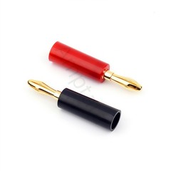 8pcs Banana Plugs 4mm 24k Gold Dual Screw Lock Speaker Wire Audio Jack Connector