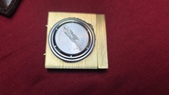 Vintage 80’s Early Digital Clock Gold Tone Pocket Watch Hong Kong W/ Vinyl Pouch