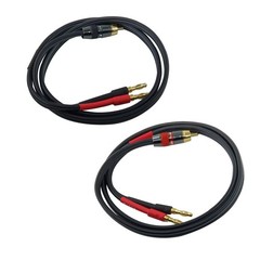 WJSTN Banana Plug to RCA Speaker Cable 6FT, Red+Black