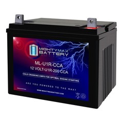 Mighty Max ML-U1R-CCA 12V 200CCA Battery Replaces U1R Lawn Mower and Tractor