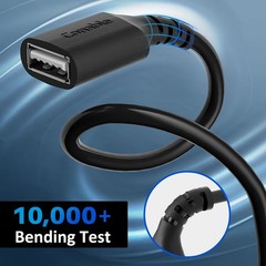 3 Pack USB Extension Cable 2 FT, Short USB 2.0 Type A Male to Female Extender Co