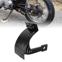 Add White Lights Black Motorcycle Cured Vertical Side Mount Licese Plate with