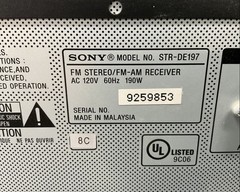 Sony STR-DE197 AM FM Stereo Receiver Audio / Video Control Center
