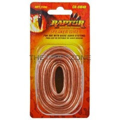 Raptor 40 ft 18 Gauge AWG Speaker Wire CK-SW40 Transparent 18/2 Car Home Audio