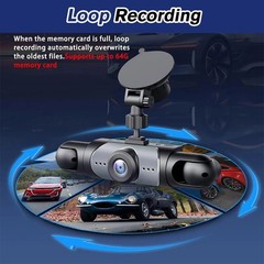 360° 4 Channel 1080P HD Car Dash Cam Front and Rear Inside Left Right + Camera