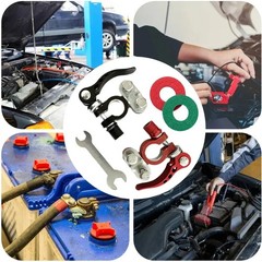 2 Car Battery Terminal Connector Top Post Positive Negative Heavy Duty Universal