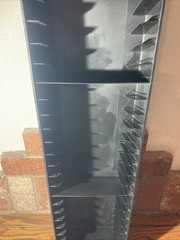 Vintage Laserline 25 VHS Tape Tower Storage Rack Black Plastic Video Movie Tower