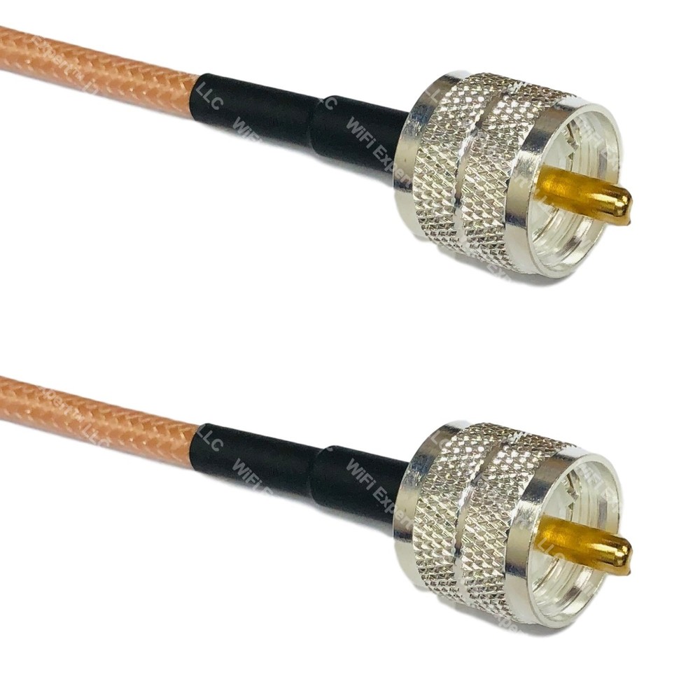 RG400 Silver PL259 UHF Male to PL259 UHF Male Coax RF Cable USA Lot
