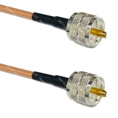 RG400 Silver PL259 UHF Male to PL259 UHF Male Coax RF Cable USA Lot