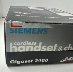 Siemens Gigaset 2400 Cordless Handset & Charger Gray *Open Box* New Vintage 1999