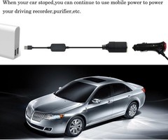 Portable 5V USB A to 12V Cigarette Lighter Socket for Travel and Dash Cameras