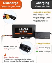 48v Lit/hium Lifepo4 Bi-ke 12Ah Battery Pack for 750W El/ec tric Motor 30A BMS
