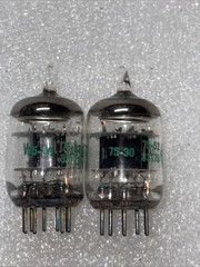 Pair GE JAN-5670W 2C51 396A Tubes Black Plates Disc Getter NOS Multiple Avail