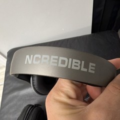 Ncredible One Over-Ear Headphones Gray Adjustable Headband 3.5mm Jack w/ Case