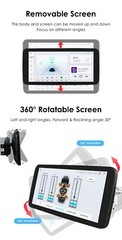8+128GB 10″ Single DIN Carplay Android Car Stereo Radio Rotatable GPS Navi WIFI