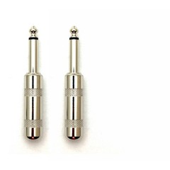 3 Pack of 6.3mm 1/4 6.3mm metal phono solder on audio plug mono male