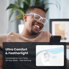 WeariQ Blue Light Blocking Bluetooth Smart Glasses –Dusty Blue