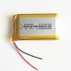 3.7V 1400mAh li po Rechargeable Battery Cells For Camera recorder GPS PSP 103048