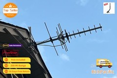 Long Range Yagi HDTV Antenna Outdoor 250 Mile UHF VHF FM Signal Booster