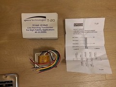 Speco Technologies T-20, 70 Volt 20 Watt