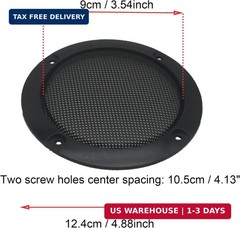 2 Pcs 4 Inch Metal Mesh Speaker Grills Covers Subwoofer Grill Protective Case wi