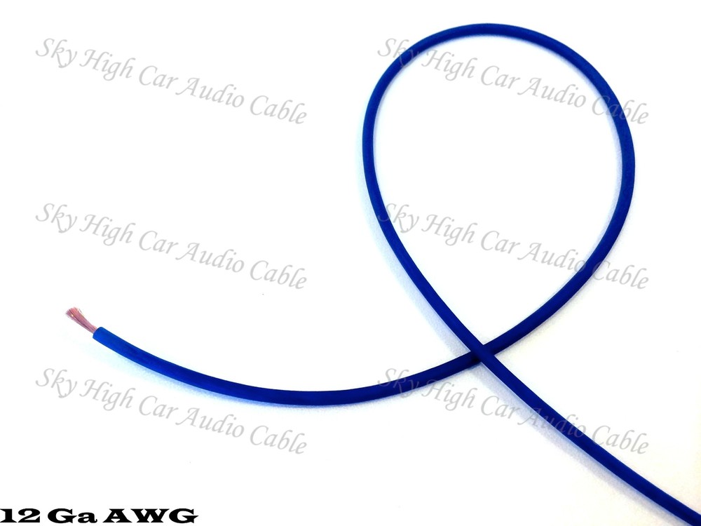 50 ft 12 Gauge AWG Primary / Remote Wire BLUE Sky High Car Audio Lead Ga Feet