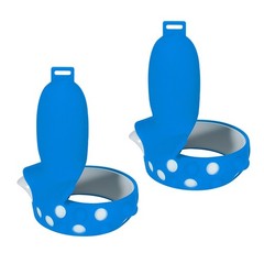 2Pcs Handle Grip Cover Silicone+Nylon Strap For Oculus Quest 2 VR Controller