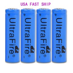 4x Batteries 3.7V Rechargeable Battery 1x Charger for 18mm*65mm Battery