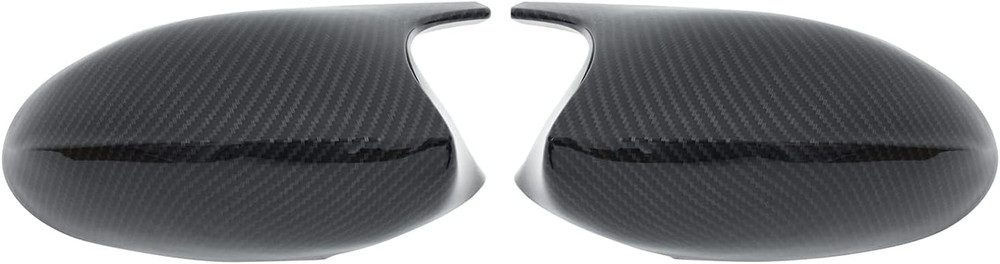 Pair of Carbon Fiber ABS Rear View Door Side Mirror Cover Cap for BMW 3 Series E