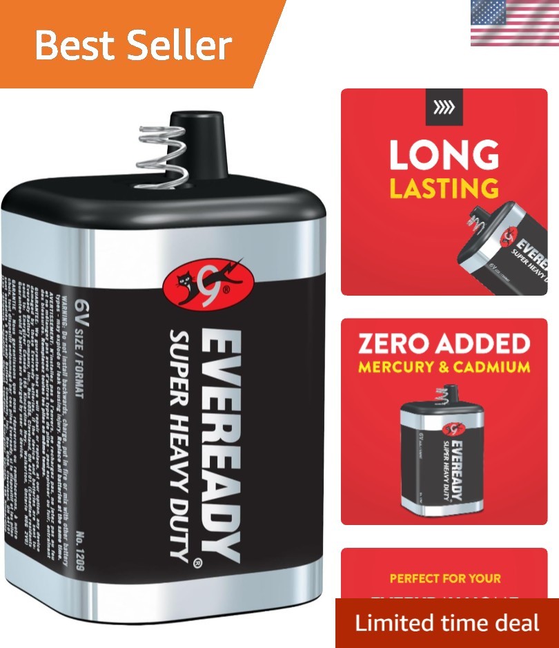 Super Heavy Duty 6V Battery – Reliable Power for Lanterns & Safety Devices