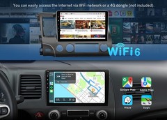10.1″ Touch Screen Carplay Android 14 For 06-11 Honda Civic Car Stereo Radio GPS