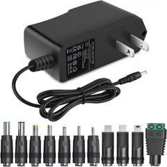 5V 1A AC Adapter DC5V Power Supply Cord with 11 Plug Tips AC to DC 5Volt 1A 500M